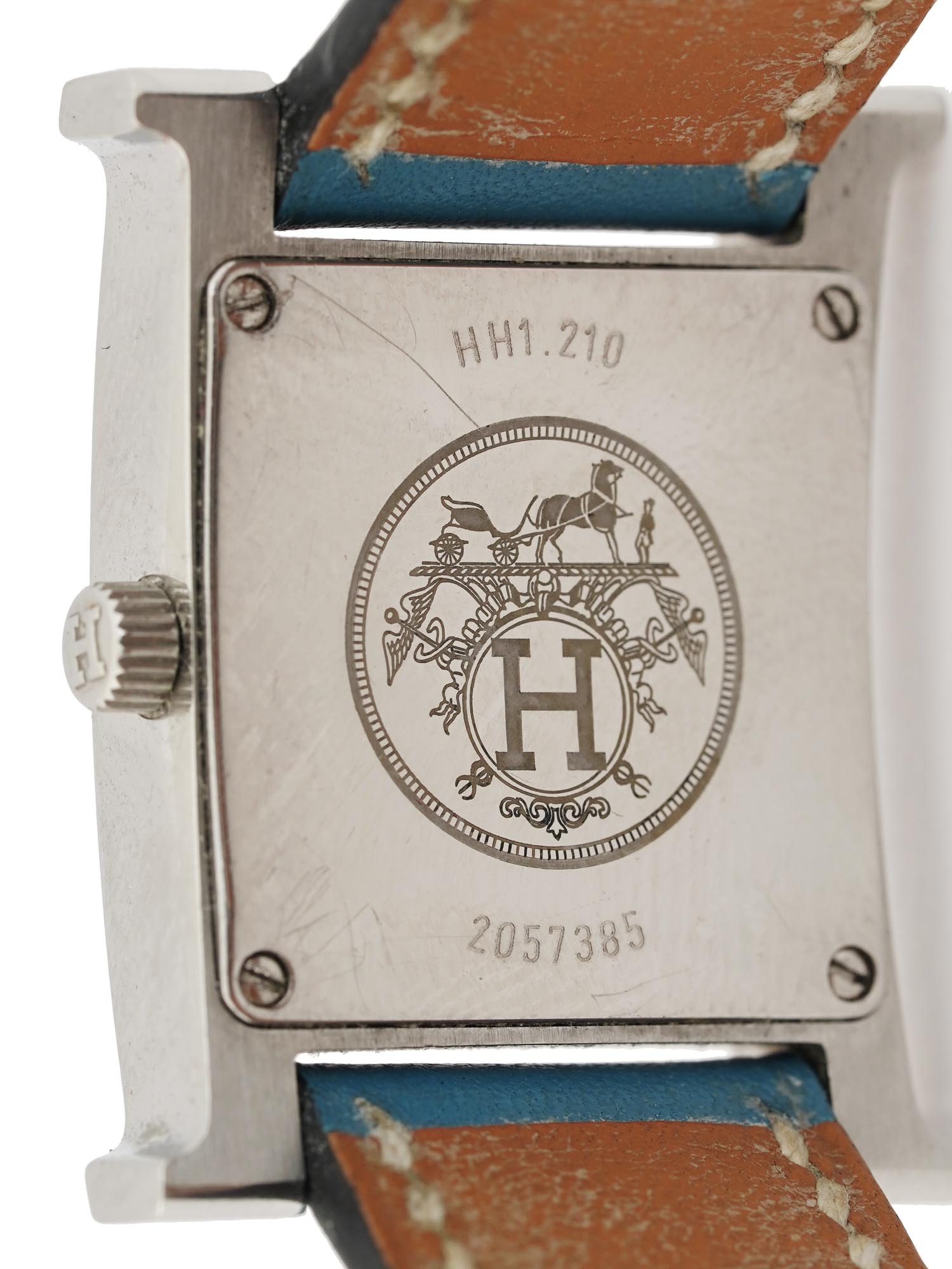 HERMES HEURE H STAINLESS STEEL QUARTZ WRIST WATCH PIC-3